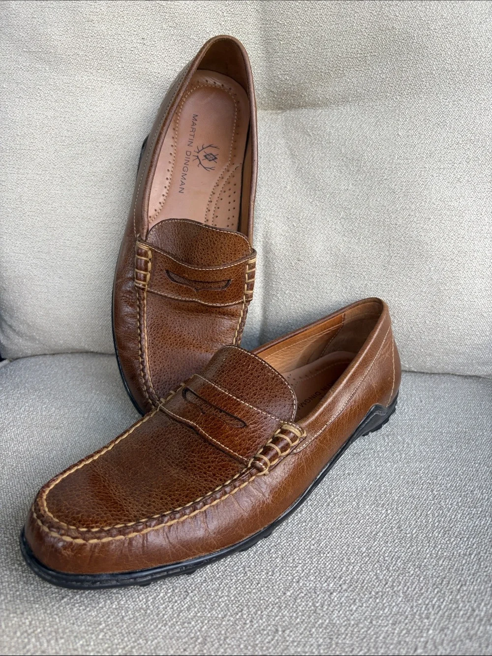 Martin Dingman Bill Genuine Water Buffalo Penny Loafers. Size 11M